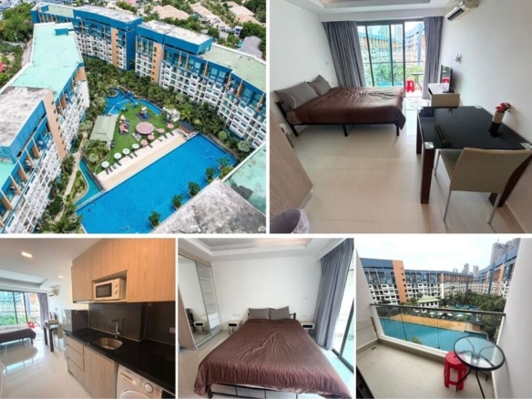 Studio Condo for Sale at Laguna Beach Resort 2, Pattaya | 24 sqm | Building D | 6th Floor | Pool View | Lagoon Pool