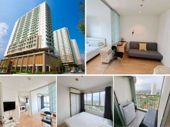 1BR Condo for Rent at Lumpini Ville Naklua – Wongamat, Pattaya | 26 sqm | Building C | 21st Floor | Sea View (C2112)