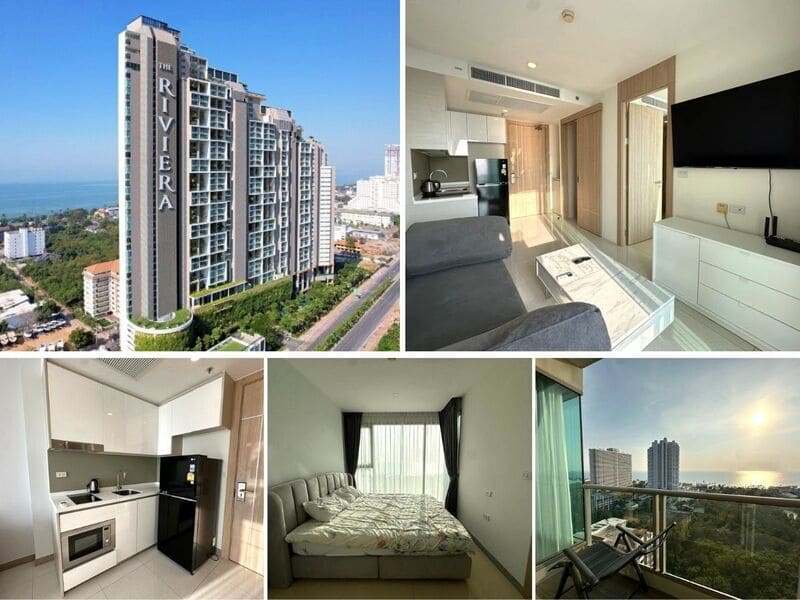 1BR Condo for Sale at The Riviera Jomtien, Pattaya | 35 sqm | 19th Floor | Sea View
