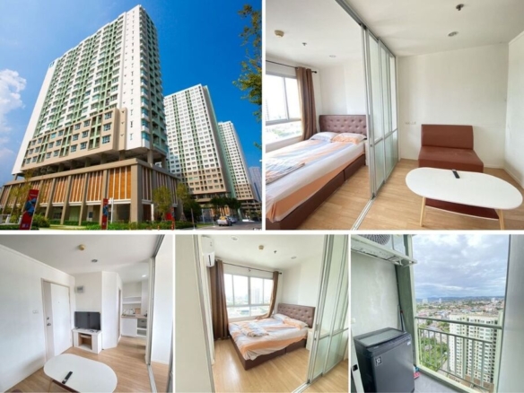 1BR Condo for Rent at Lumpini Ville Naklua – Wongamat｜23 sqm｜Building B｜27th Floor｜Partial Sea View (B2713)