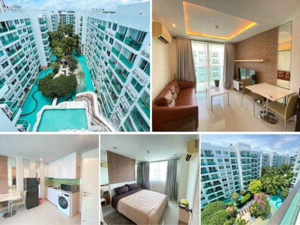 1BR Condo for Rent at Amazon Residence｜35 sqm｜Building 4｜7th Floor｜Pool View｜Large Lagoon Pool (4-707)