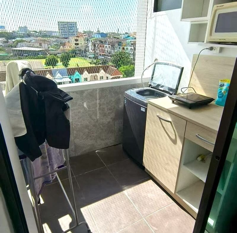 Studio Condo for Rent at 9 Karat Condo｜31 sqm｜6th Floor｜City View｜Near Big C Place Pattaya Klang (271)