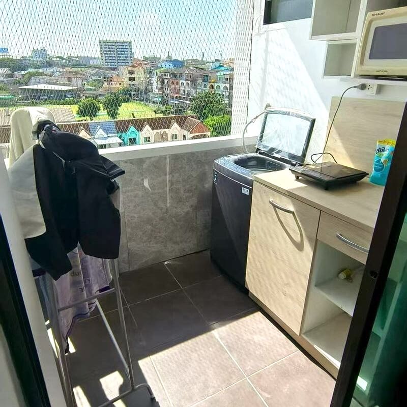 55559 Studio Condo for Rent at 9 Karat Condo|31 sqm|6th Floor|City View|Near Big C Place Pattaya Klang (271)