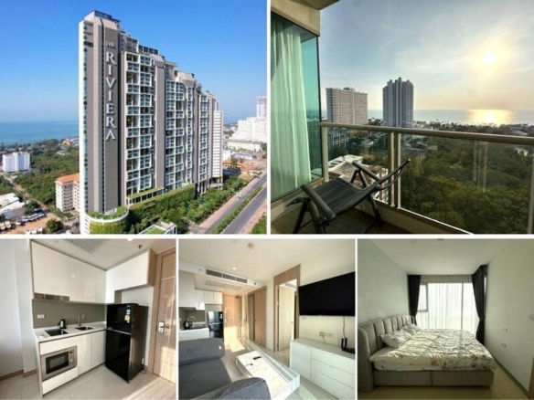 1BR Condo for Sale at The Riviera Jomtien, Pattaya | 35 sqm | 19th Floor | Sea View