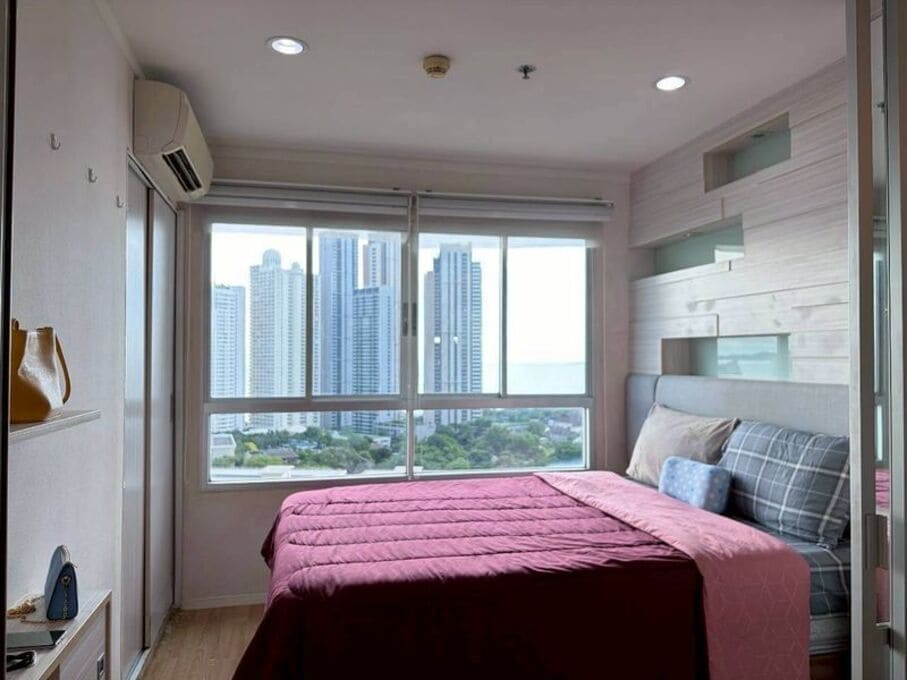 1BR Condo for Rent at Lumpini Ville Naklua – Wongamat, Pattaya | 26 sqm | Building C | 18th Floor | Sea View (C1831)