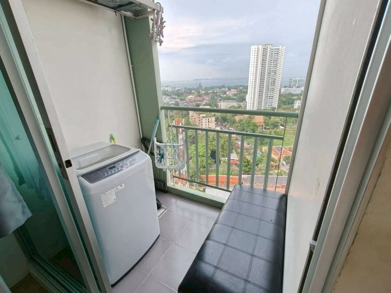 1BR Condo for Rent at Lumpini Ville Naklua – Wongamat, Pattaya | 26 sqm | Building C | 21st Floor | Sea View (C2112)