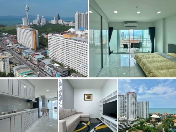 Studio Condo for Rent at View Talay 5D, Pattaya | 48 sqm | 16th Floor | Sea View | Jomtien Beach