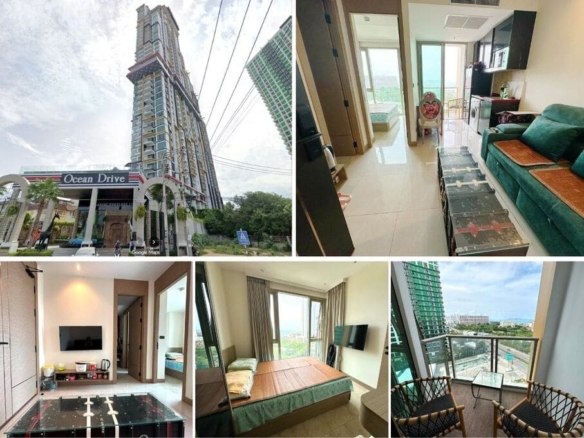 1BR Condo for Sale at The Riviera Ocean Drive｜31 sqm｜10th Floor｜Partial Sea View