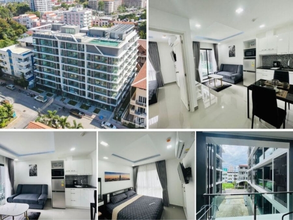 1BR Condo for Sale at Siam Oriental Star｜32 sqm｜2nd Floor｜City View｜Yinyom Beach Area