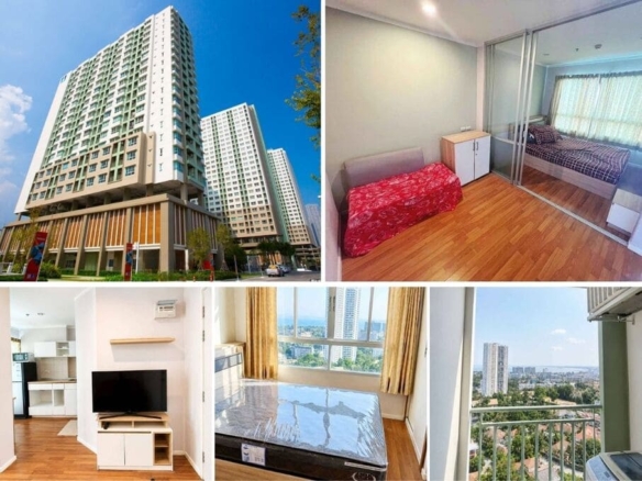 1BR Condo for Sale at Lumpini Ville Naklua – Wongamat｜26 sqm｜Building C｜22nd Floor｜Partial Sea View｜Near Terminal 21 Pattaya