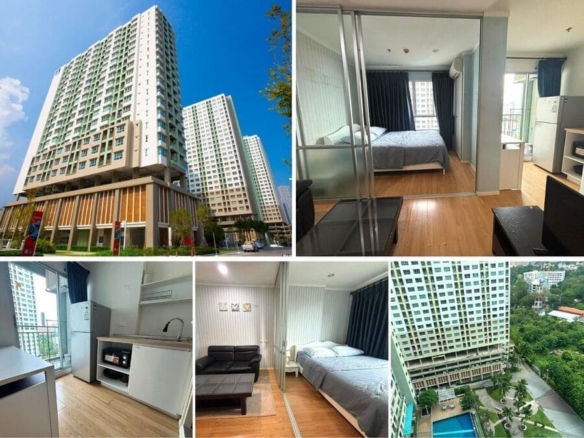 1BR Condo for Sale at Lumpini Ville Naklua – Wongamat｜23 sqm｜Building B｜18th Floor｜Pool View｜Near Terminal 21 Pattaya
