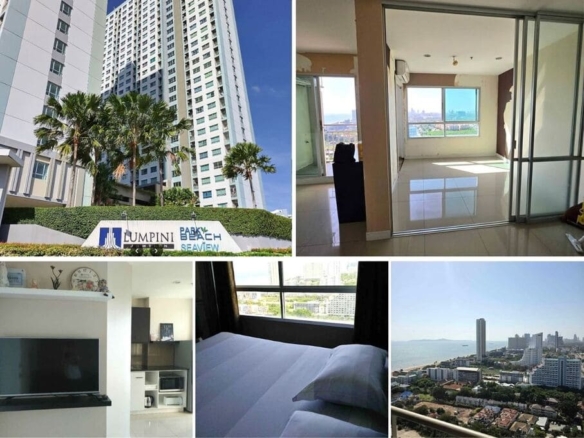 ‼️ Urgent Sale to Clear Debt｜1BR Condo for Sale at Lumpini Seaview Jomtien｜26 sqm｜Building D｜29th Floor｜Great Sea View