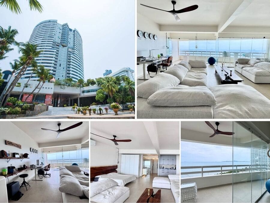 Jomtien Plaza Condotel(中天广场酒店公寓)开间92㎡|15楼|新装修|开阔海景|中天海滩旁