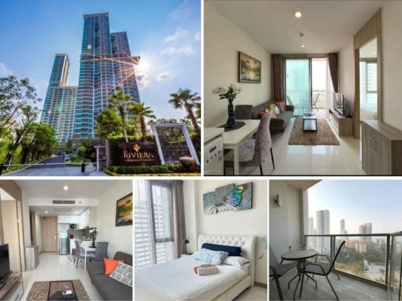 1 Bedroom Sea View Condo for Rent in Pattaya | The Riviera Wongamat | 35 sqm | 14th Floor（B1403）