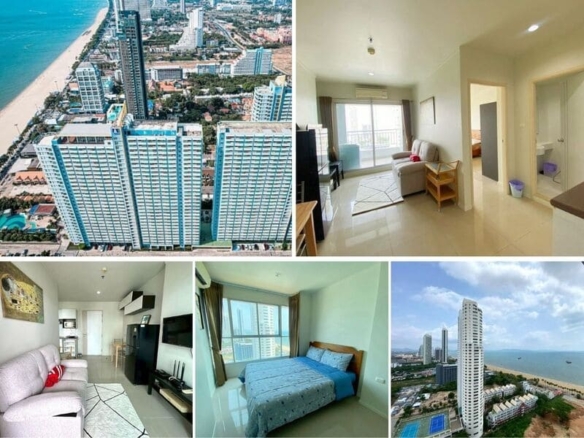 1BR Condo for Rent at Lumpini Park Beach Jomtien｜32 sqm｜Building B｜27th Floor｜Sea View｜Adjacent to Jomtien Beach (B2718)