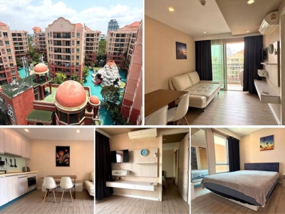 Seven Seas Condo Jomtien（七海1）1居37㎡｜8楼｜泳池景｜热带岛屿主题泳池