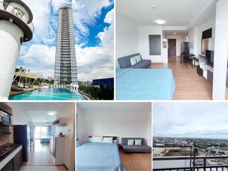 Studio Condo for Sale at Supalai Mare Pattaya|32 sqm|22nd Floor|City View|Adjacent to Fruit Wholesale Market