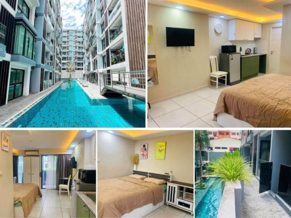 Studio Condo for Sale at Siam Oriental Tropical Garden｜26 sqm｜Building C｜1st Floor｜Balcony with Direct Pool Access