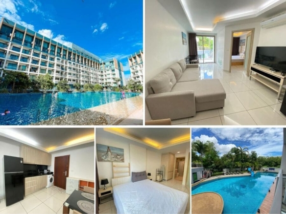 1BR Condo for Rent at Laguna Beach Resort 1｜43 sqm｜2nd Floor｜Pool View｜Large Lagoon Pool