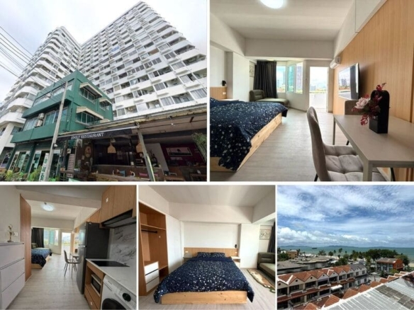 Studio Condo for Rent at Thiantong Condotel｜31 sqm｜6th Floor｜Sea View｜Fully Renovated｜Brand New Furniture and Appliances｜Adjacent to Jomtien Beach
