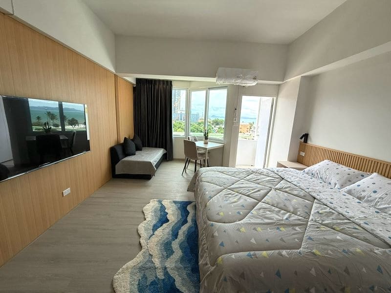 Studio Condo for Rent at Thiantong Condotel｜31 sqm｜6th Floor｜Sea View｜Fully Renovated｜Adjacent to Jomtien Beach (102)