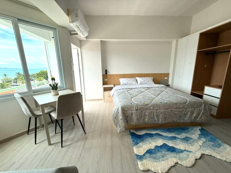 Studio Condo for Rent at Thiantong Condotel｜31 sqm｜6th Floor｜Sea View｜Fully Renovated｜Adjacent to Jomtien Beach (102)