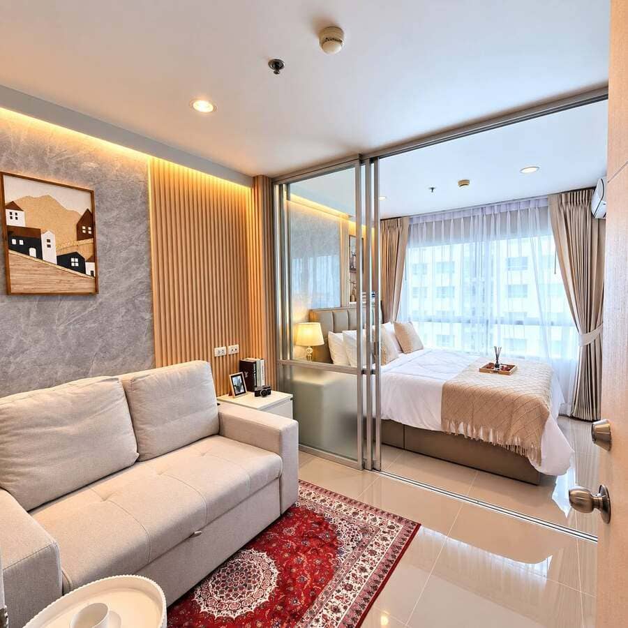 Lumpini Seaview Jomtien（龙皮尼海景中天）1居23㎡｜E栋｜8楼｜泳池景｜中天海滩旁