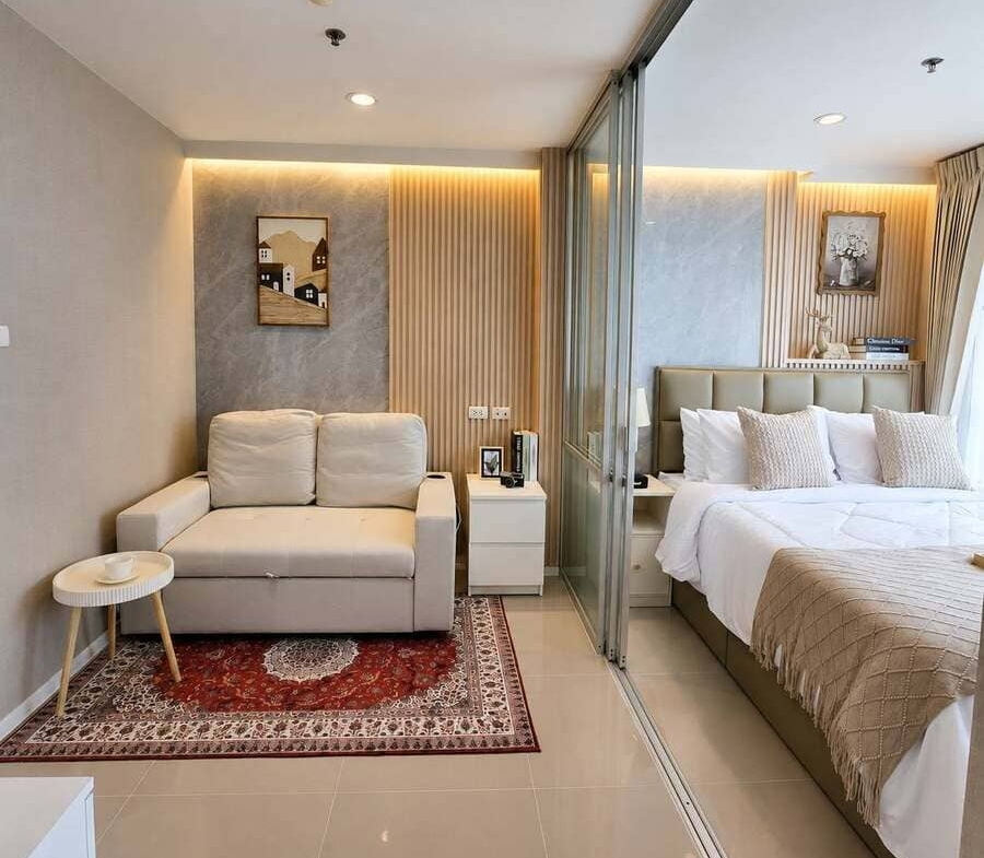 Lumpini Seaview Jomtien（龙皮尼海景中天）1居23㎡｜E栋｜8楼｜泳池景｜中天海滩旁