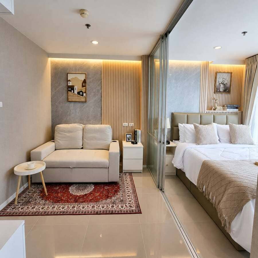 Lumpini Seaview Jomtien（龙皮尼海景中天）1居23㎡｜E栋｜8楼｜泳池景｜中天海滩旁
