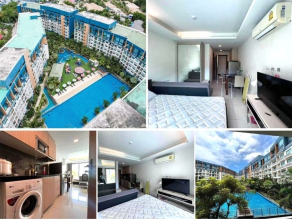 Studio Condo for Sale at Laguna Beach Resort 2｜24 sqm｜Building D｜3rd Floor｜Pool View｜Large Lagoon Pool
