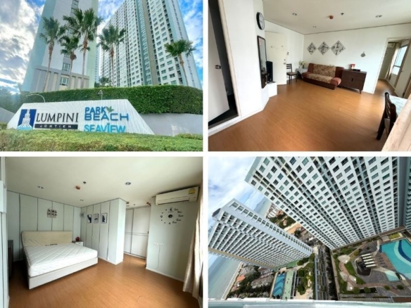 Lumpini Seaview Jomtien, Pattaya｜1BR Condo｜45 m²｜Building E｜28F｜Partial Sea View｜Near Jomtien Beach｜For Sale