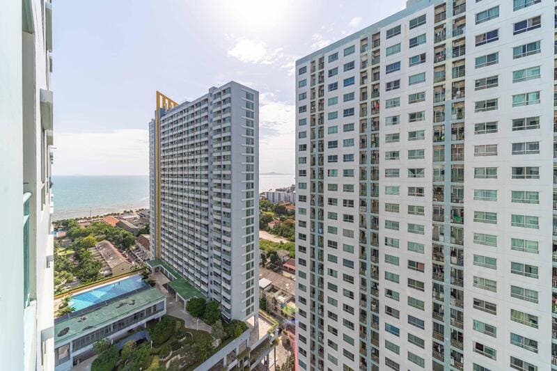 Lumpini Seaview Jomtien（龙皮尼海景中天）1居45㎡｜E栋28楼｜侧海景｜中天海滩旁