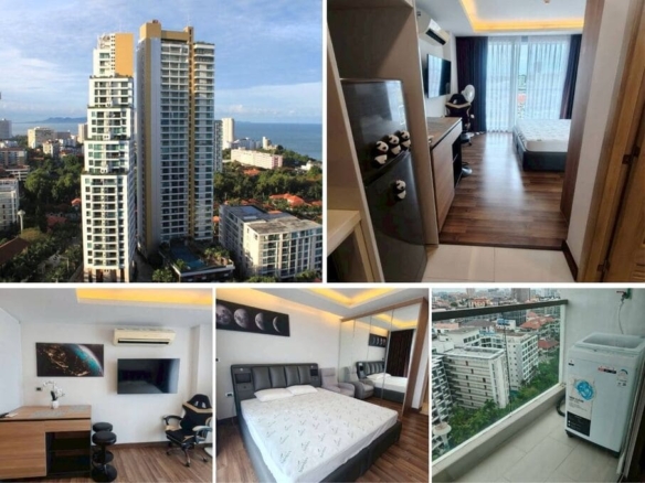 Studio Condo for Rent at The Peak Towers｜32 sqm｜Building B｜15th Floor｜Partial Sea View｜Near Royal Varuna Yacht Club
